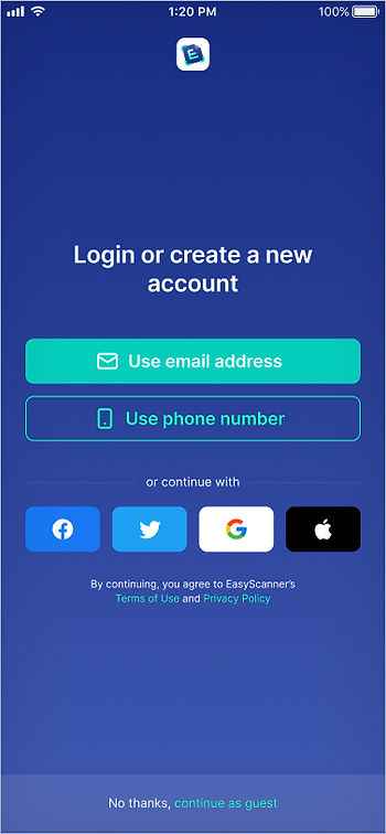  Choose to Sign Up with an Email Address